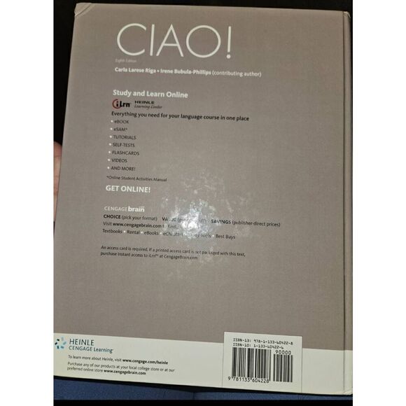 Ciao! 8th (eighth) Edition by Riga, Carla Larese, Phillips, Irene published by C - Picture 8 of 8